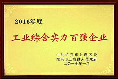 2016年度工業(yè)綜合實力百強企業(yè)
